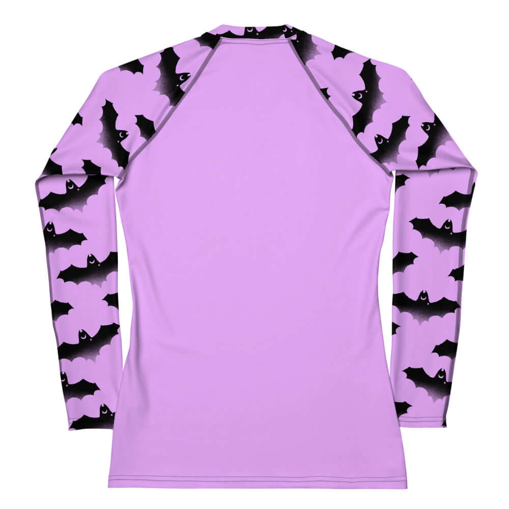 Aensland Rash Guard features a stylish bat print, ideal for active wear and sun protection during sports.