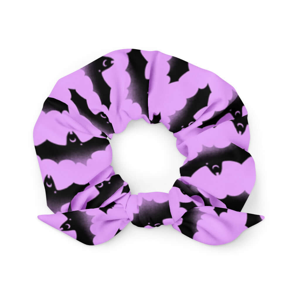 Stylish Aensland Scrunchie features a trendy bat design, perfect for any outfit from gym to night out.