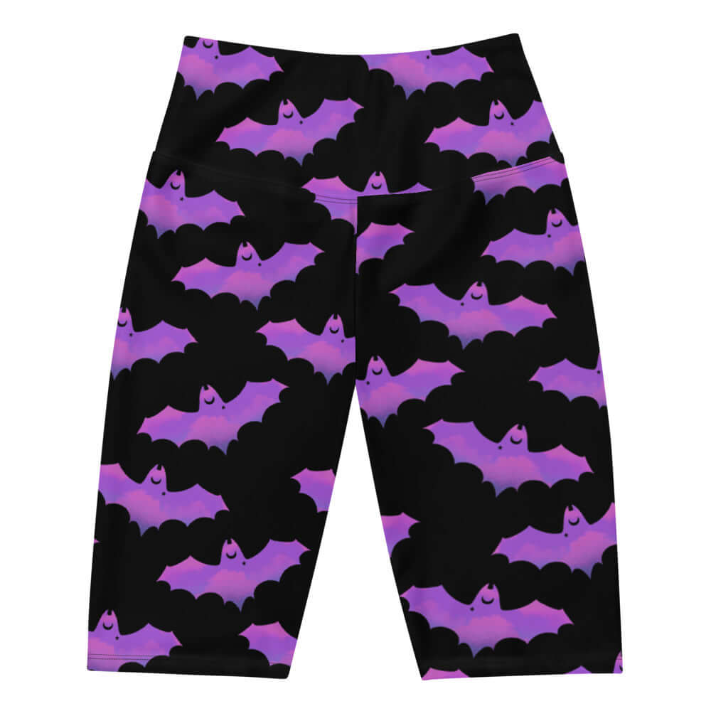 Stylish Aensland Biker Shorts with a vibrant bat design, perfect for mobility and mixing with your favorite tops.