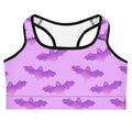 Aensland Sports bra features a playful bat design, offering style and support for your workouts. Perfect for motivation!