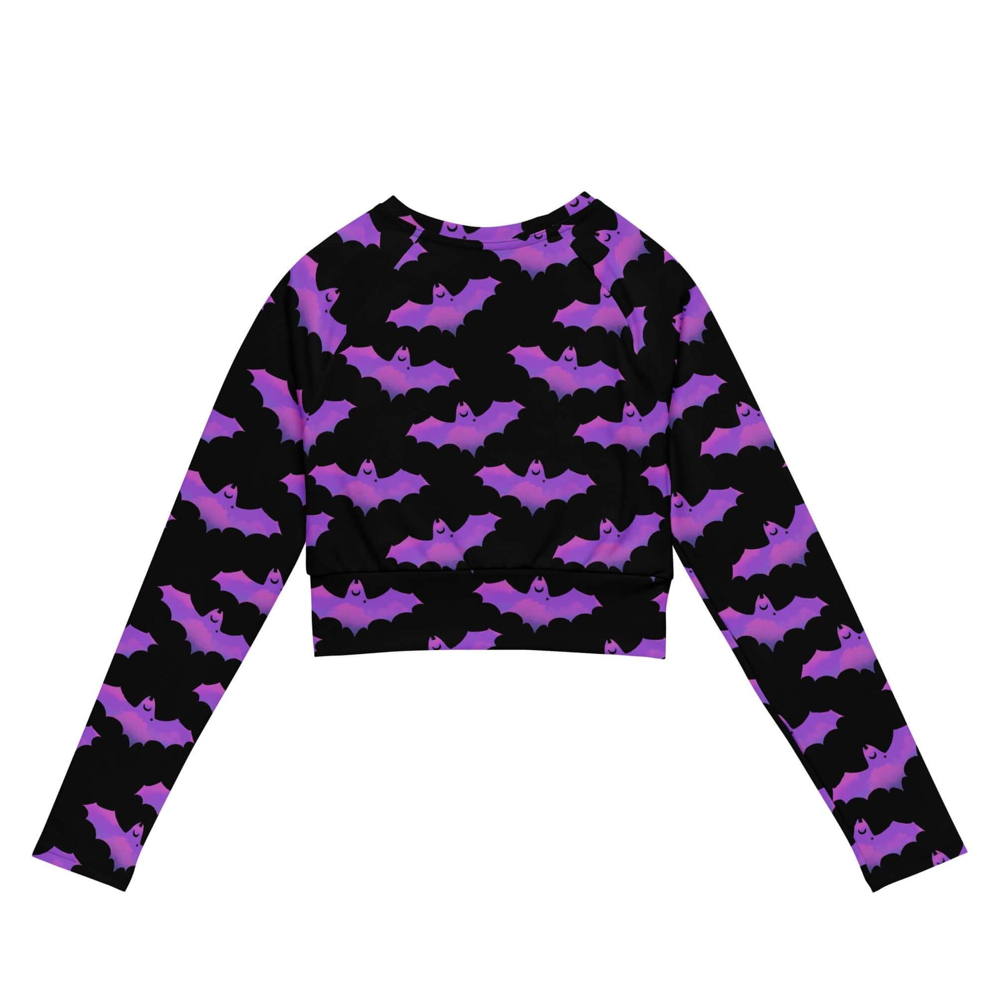 Aensland Long-sleeved Crop Top in eco-friendly fabric, perfect for sports and athleisure with comfortable fit.