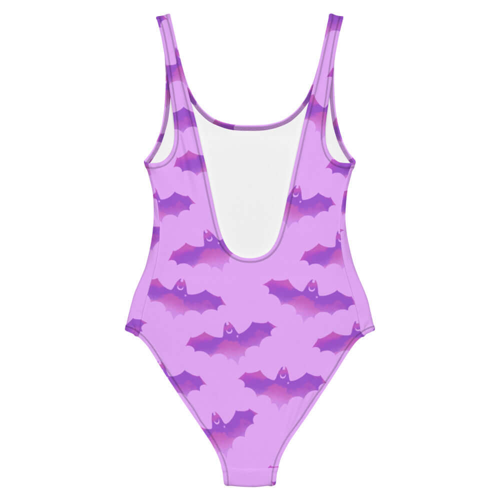 Shop the Aensland One-Piece Swimsuit featuring a playful bat design, perfect for flaunting your unique style.