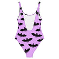 Aensland One-Piece Swimsuit features a playful bat print, perfect for showcasing your style at the beach or pool.