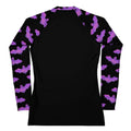 Aensland Rash Guard features a stylish bat print, perfect for active wear and sun protection during sports.