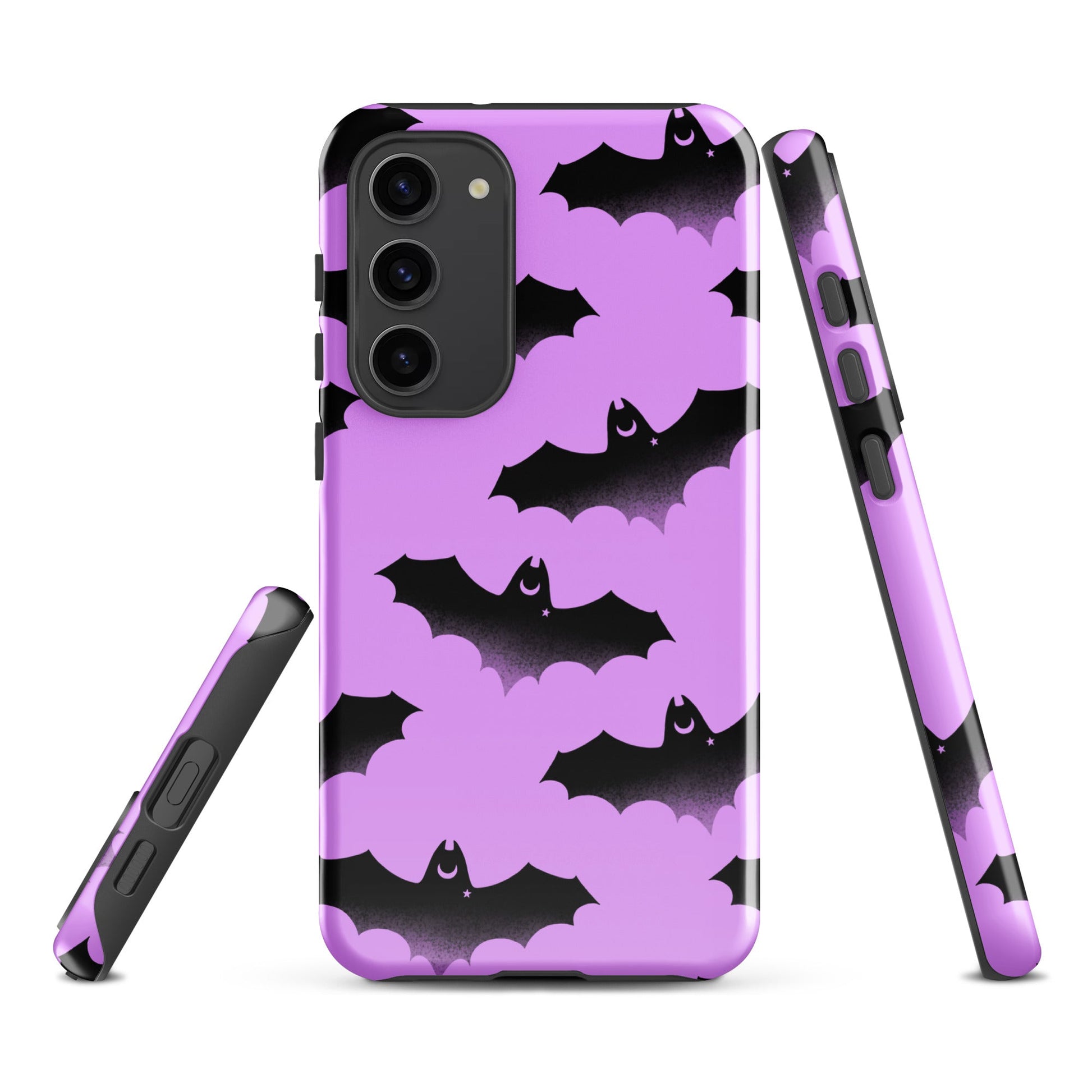 Stylish Aensland Samsung® Tough Case with bat design, offering impact resistance and dual-layer protection.