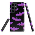 Stylish Aensland Samsung® Tough Case features a vibrant bat design, offering durability and protection for your phone.