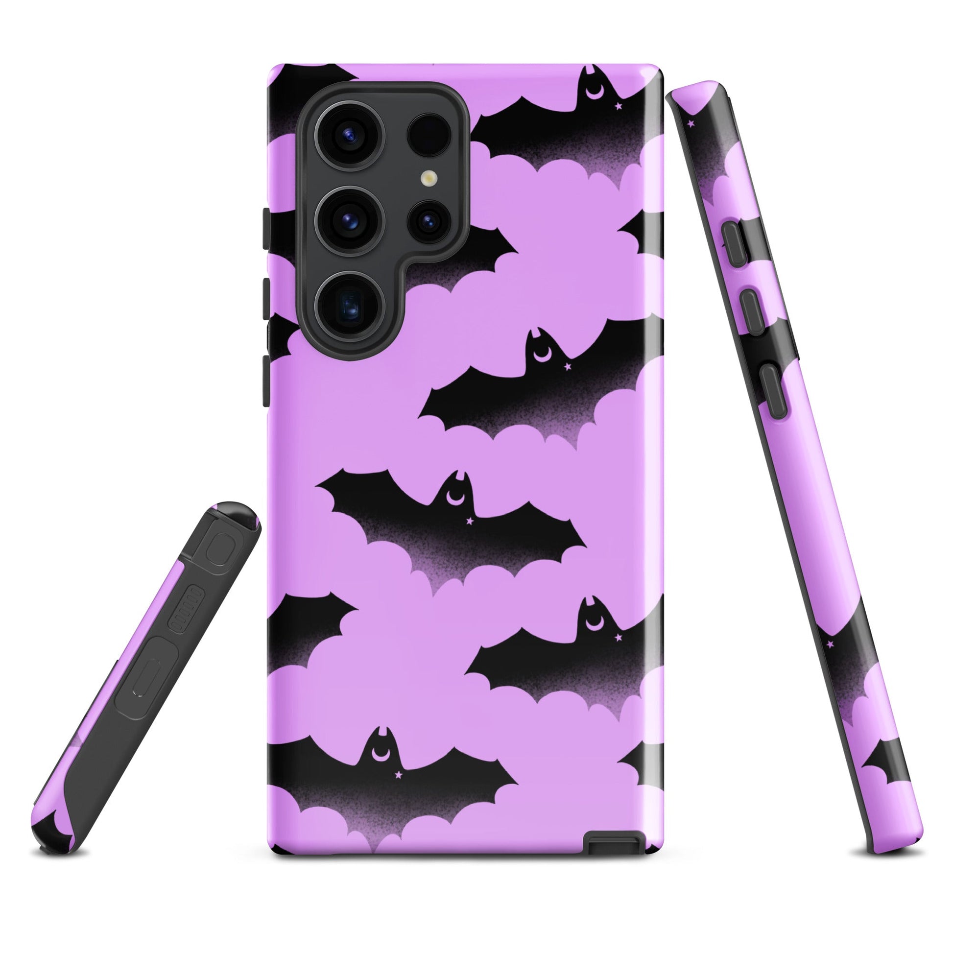 Stylish Aensland Samsung® Tough Case features a bat design, offering durability and protection for your Galaxy S23 Ultra.