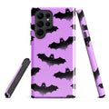 Stylish Aensland Samsung® Tough Case with bat design, offering impact resistance and dual-layer protection for your phone.