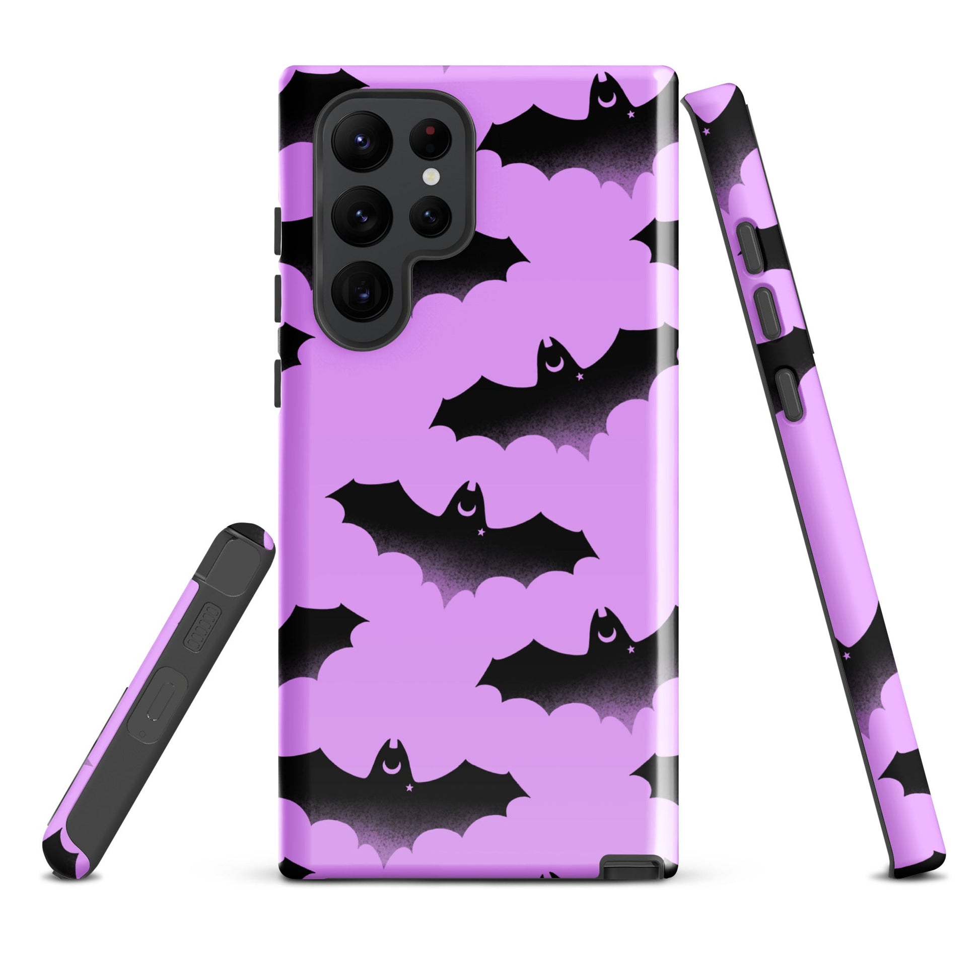 Stylish Aensland Samsung® Tough Case with bat design, offering impact resistance and dual-layer protection for your phone.