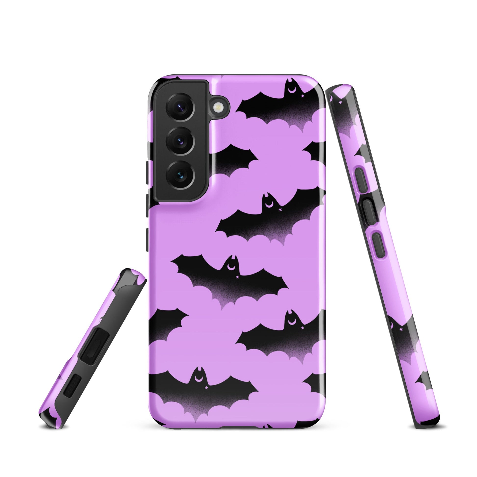 Stylish Aensland Samsung® Tough Case features a unique bat design for superior protection and style on your Galaxy S22.