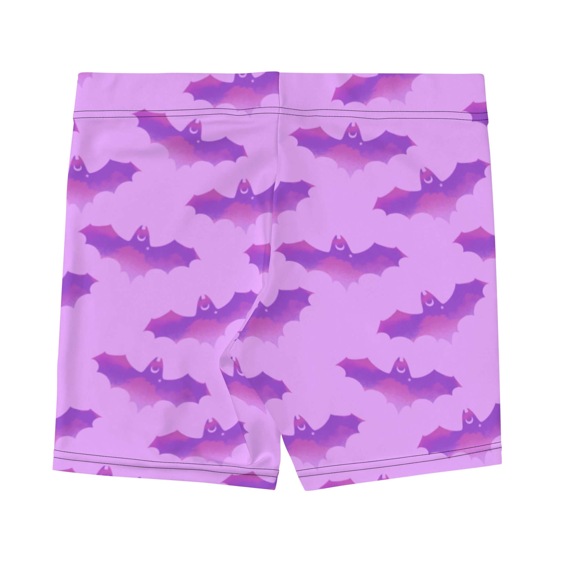 Morrigan-inspired Aensland Shorts featuring a fun bat pattern, perfect for comfort and mobility in any outfit.