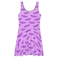 Charming Aensland Skater Dress featuring a bat print, perfect for sunny outings and stylish comfort.