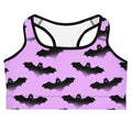 Stylish Aensland Sports bra with a fun bat design, perfect for motivating workouts at the gym. Soft and supportive fit.