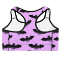 Aensland Sports bra features a vibrant bat print, blending style with comfort for your workouts.