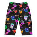 Freaky-fun Monster Party Biker Shorts in vibrant print, perfect for workouts or making a statement anywhere.