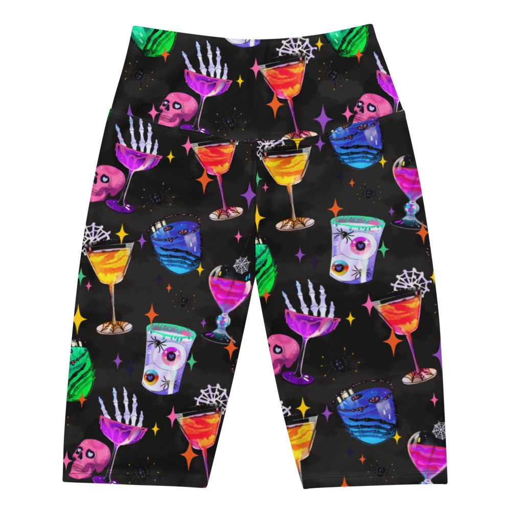 Freaky-fun Monster Party Biker Shorts in vibrant print, perfect for workouts or making a statement anywhere.