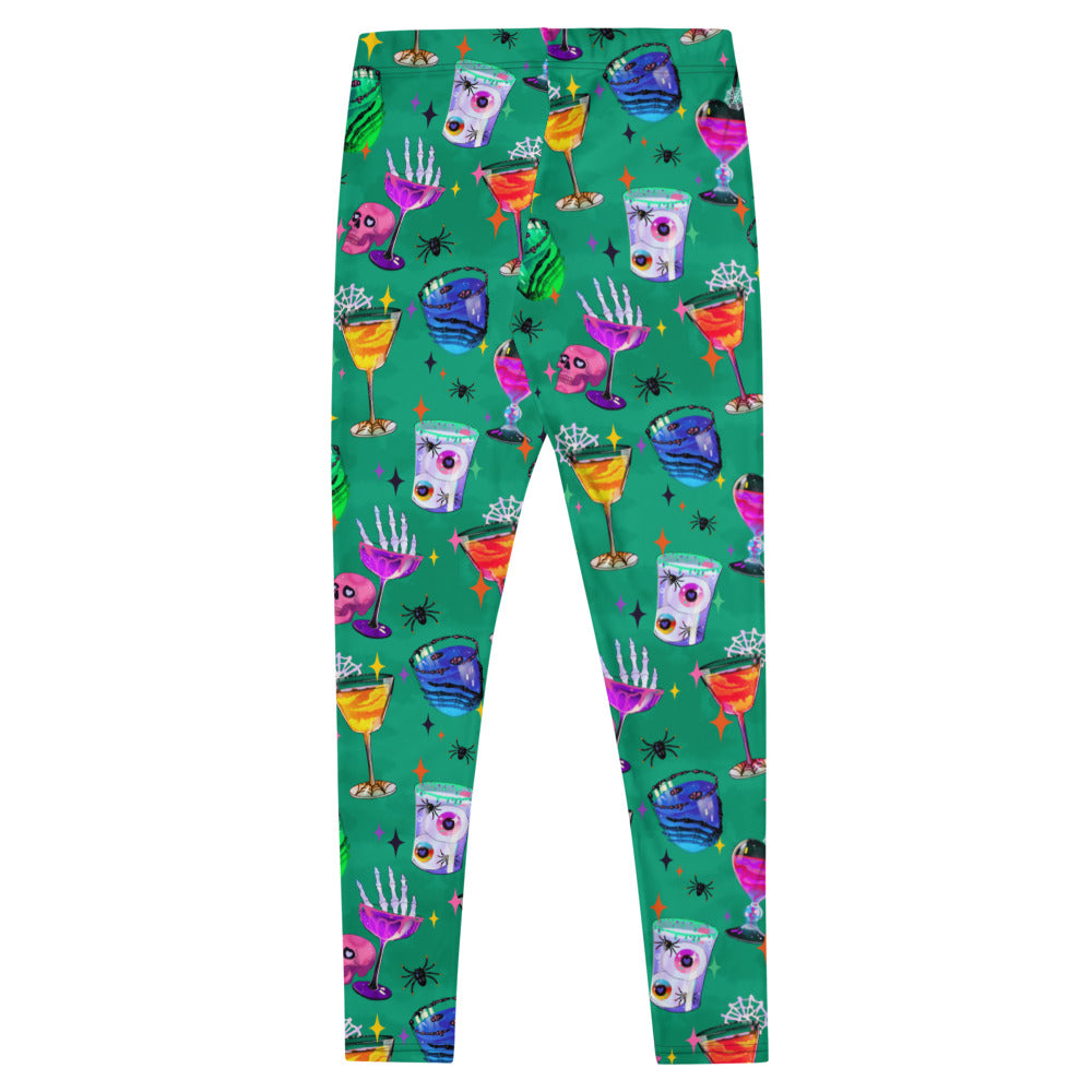 Vibrant Monster Party Leggings featuring fun Halloween designs, perfect for workouts and spooky celebrations!