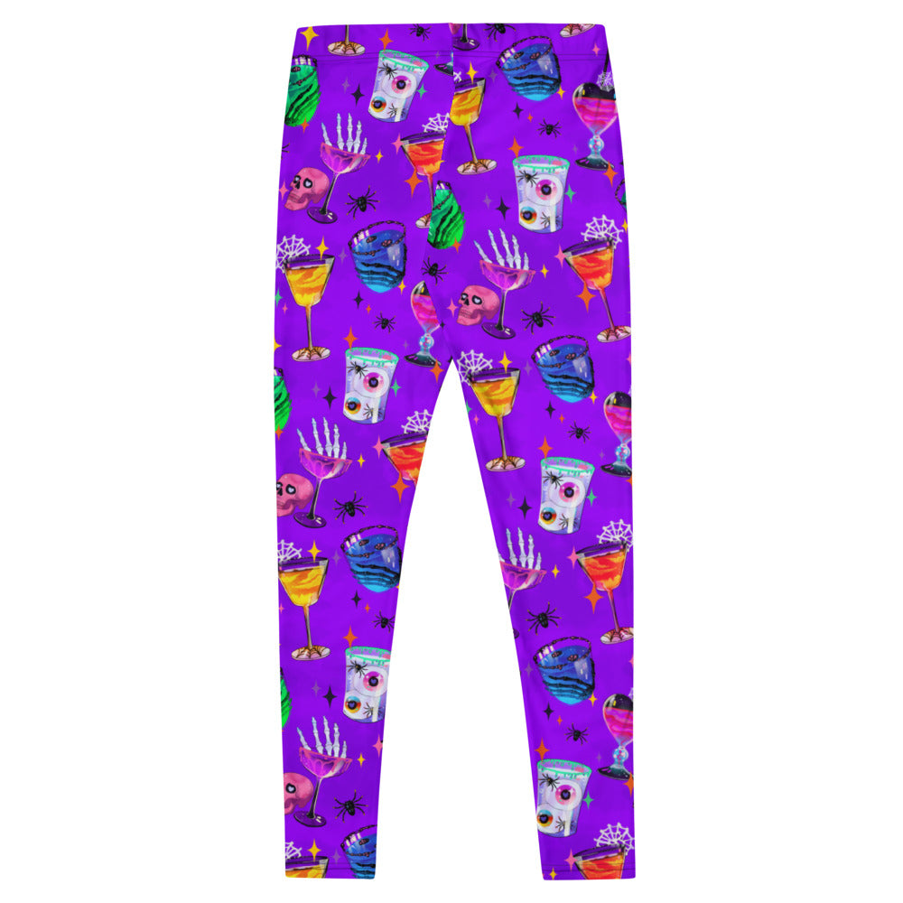 Vibrant Monster Party Leggings feature colorful Halloween designs, perfect for workouts and festive outings.