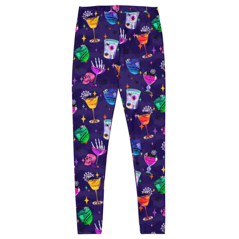 Colorful Monster Party Leggings perfect for workouts and Halloween fun, designed for comfort and style.