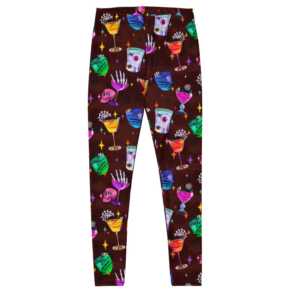 Stylish Monster Party Leggings featuring vibrant, spooky designs perfect for workouts and Halloween festivities.