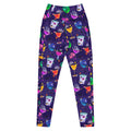 Stylish Premium Monster Party Leggings for workouts or Halloween fun, featuring vibrant colors and playful designs.