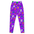 Vibrant Premium Monster Party Leggings, perfect for workouts and Halloween fun, featuring playful spooky designs.