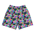 Men's Enchanted Rose Athletic Shorts feature a vibrant all-over rose print, perfect for workouts and casual outings.