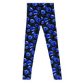 Stylish Men's Enchanted Rose Leggings featuring elegant blue rose patterns, perfect for comfort and versatility.