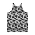 Stylish Men's Enchanted Rose Tank Top featuring vibrant rose print, perfect for workouts or nights out.