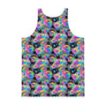 Colorful Men's Enchanted Rose Tank Top, perfect for workouts or nights out, featuring a vibrant floral design.