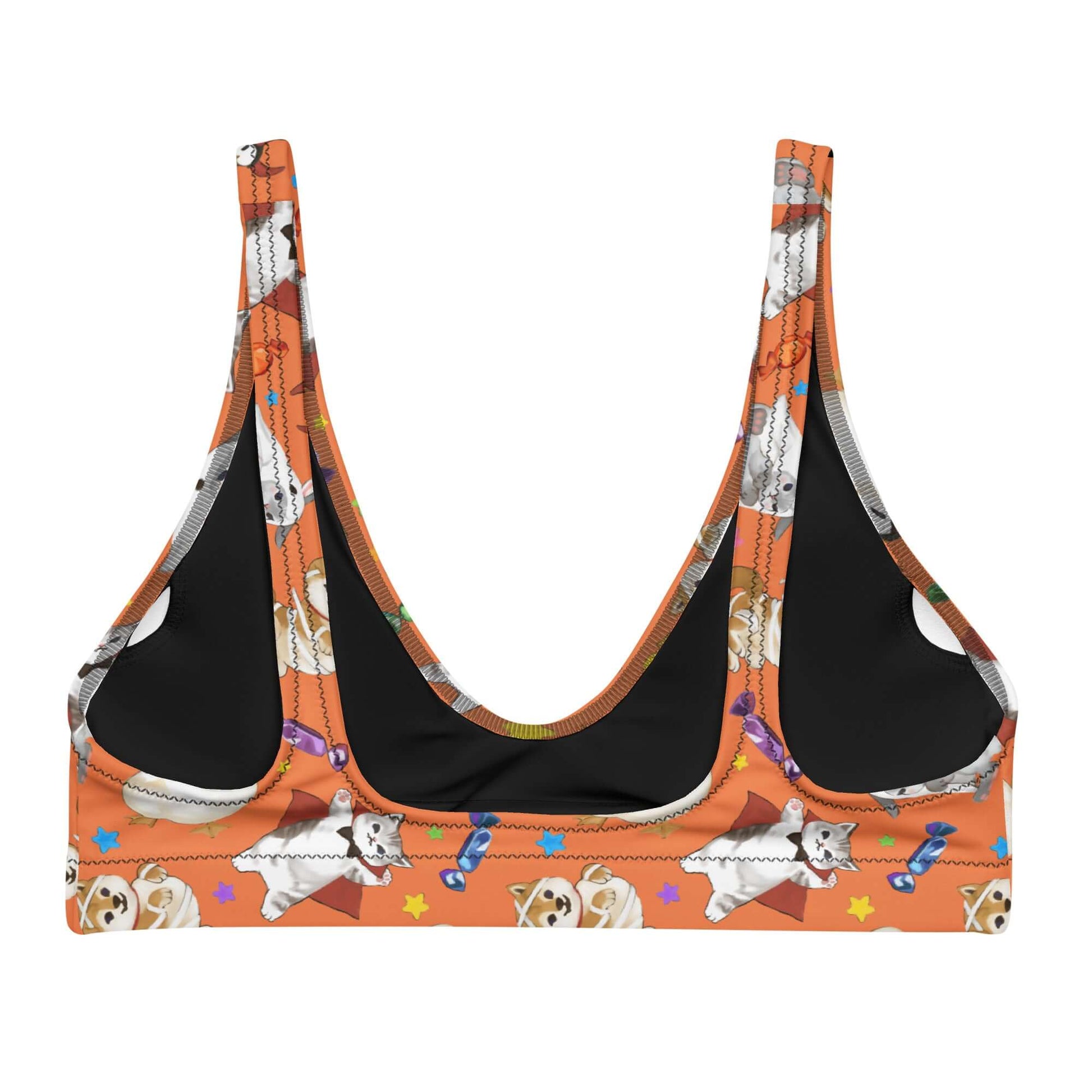 Trick or Treaters Padded Bikini Top features a playful design for fun beach days, perfect for mixing and matching.