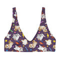 Trick or Treaters Padded Bikini Top features a fun pet print, perfect for mixing and matching at the beach or pool.