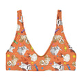Trick or Treaters Padded Bikini Top features playful pet prints, perfect for fun beach days or costume parties.
