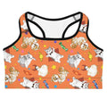 Festive and spooky, the Trick or Treaters Sports bra from Koibito is perfect for lively workouts and gym sessions.