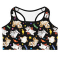 Festive Trick or Treaters Sports bra from Koibito, perfect for a spooky workout with moisture-wicking comfort.