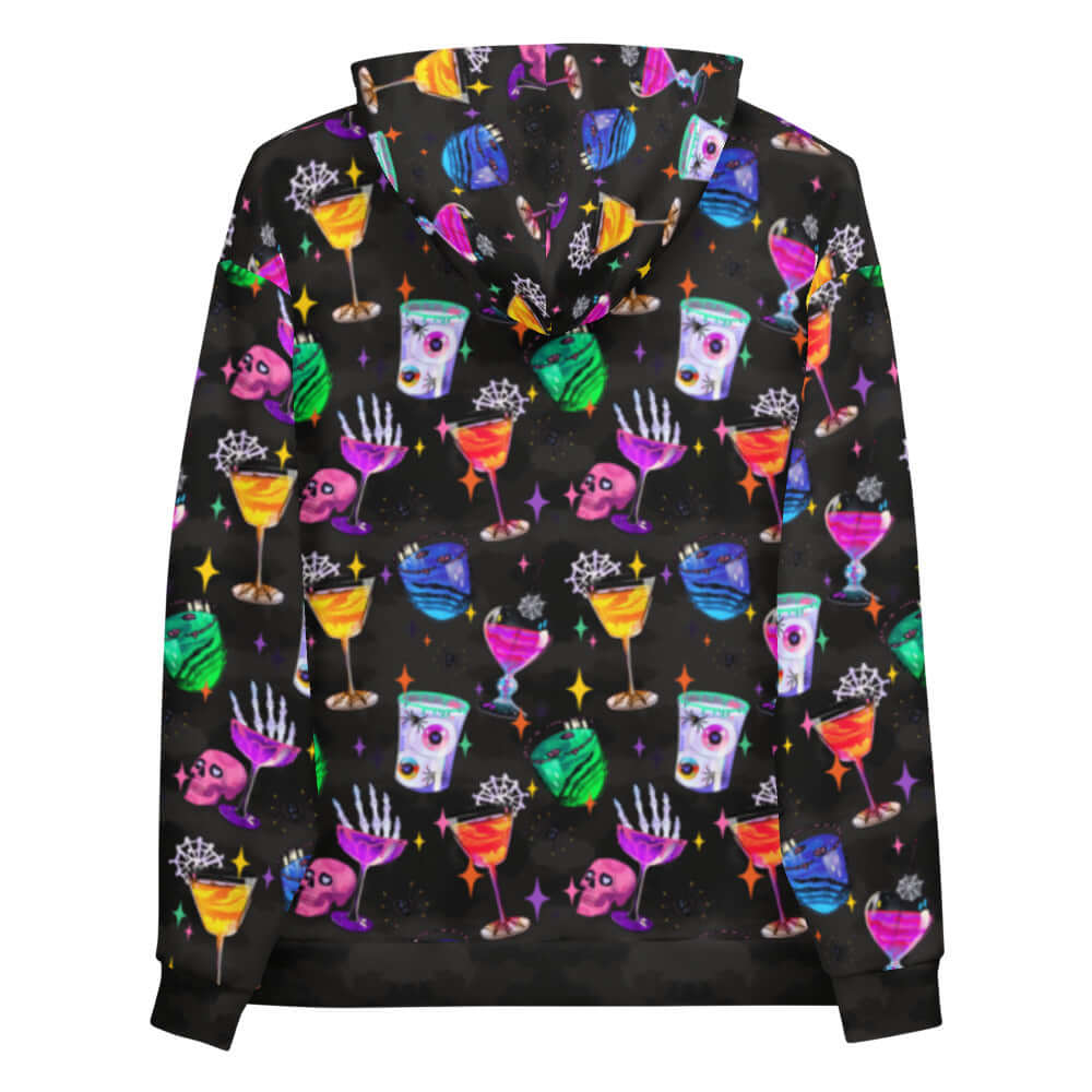 Vibrant Monster Party Hoodie featuring a playful design, perfect for adding a fun touch to your outfits.