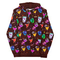 Cozy and vibrant Monster Party Hoodie featuring playful prints, perfect for a fun and spooky outfit.