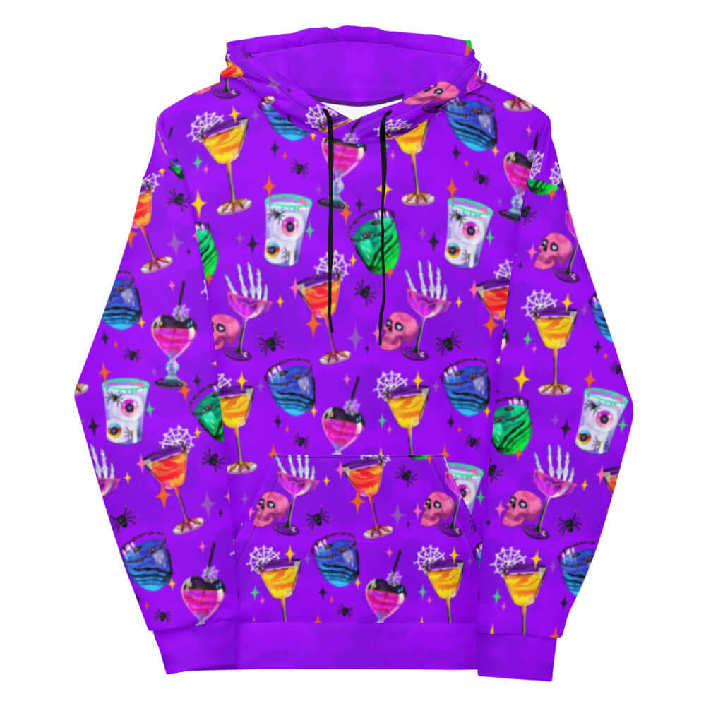 Vibrant Monster Party Hoodie featuring a fun, spooky design perfect for a cozy, casual look. Ideal for Halloween vibes!