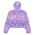 Lightweight and waterproof, the Glitter Gains cropped windbreaker features a fun design, perfect for any adventure.