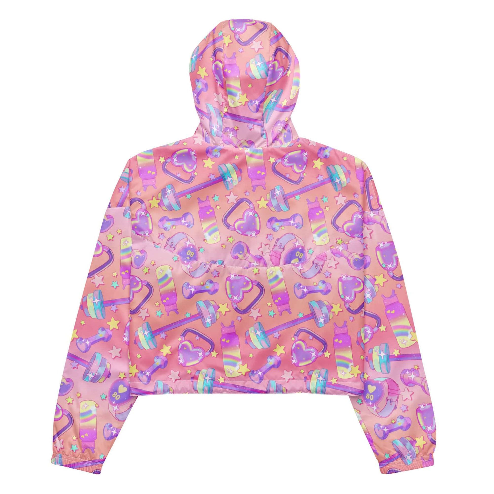 Lightweight and stylish, the Glitter Gains cropped windbreaker is perfect for adventures, featuring adjustable drawcords.