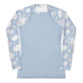 Snow Bunny Rash Guard features a playful design, perfect for active days in the sun and water sports.