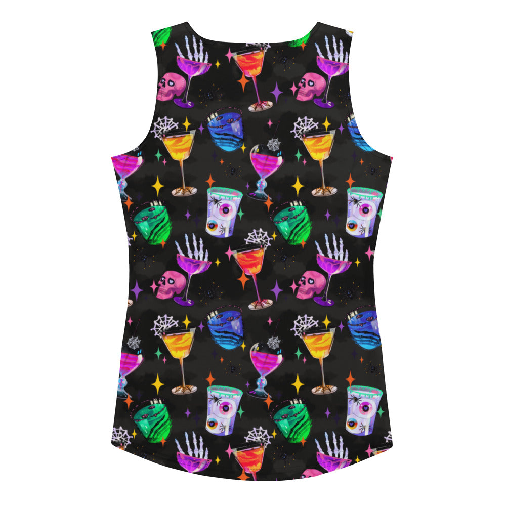 Vibrant Monster Party Tank Top features a fun design, perfect for showcasing your playful side at any occasion.