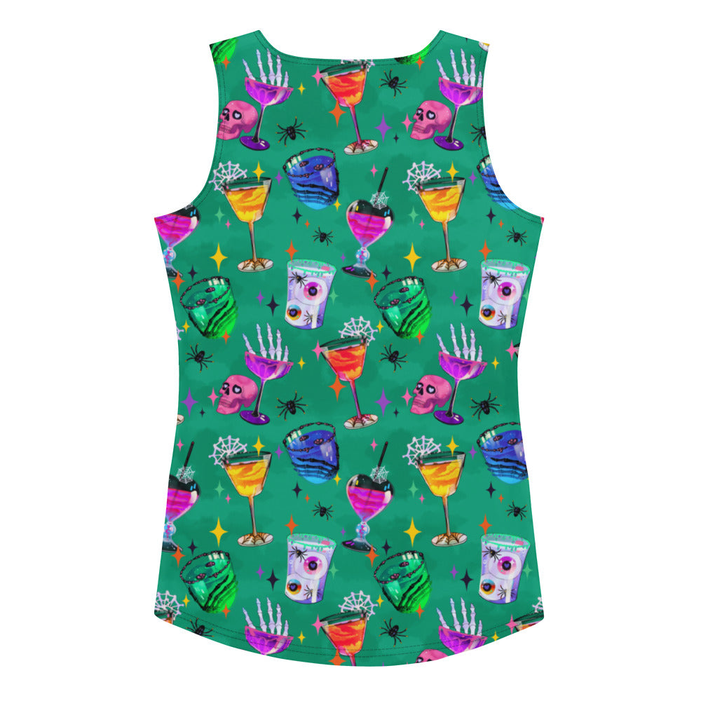 Bright and fun Monster Party Tank Top featuring a colorful design, perfect for showcasing your inner ghoul.