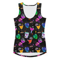 Colorful Monster Party Tank Top featuring fun, spooky designs; perfect for casual wear and showcasing your style!