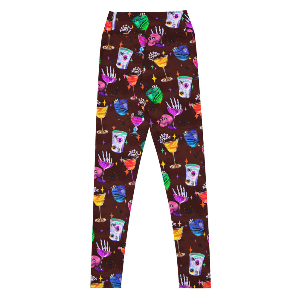 Elevate your style with High-waisted Monster Party Leggings, perfect for workouts and Halloween festivities!