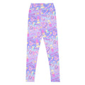High-waisted Glitter Gains Leggings feature a fun pastel design, perfect for workouts and stylish comfort.