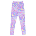 High-waisted Glitter Gains Leggings in a playful pastel design, perfect for stylish workouts and comfort.