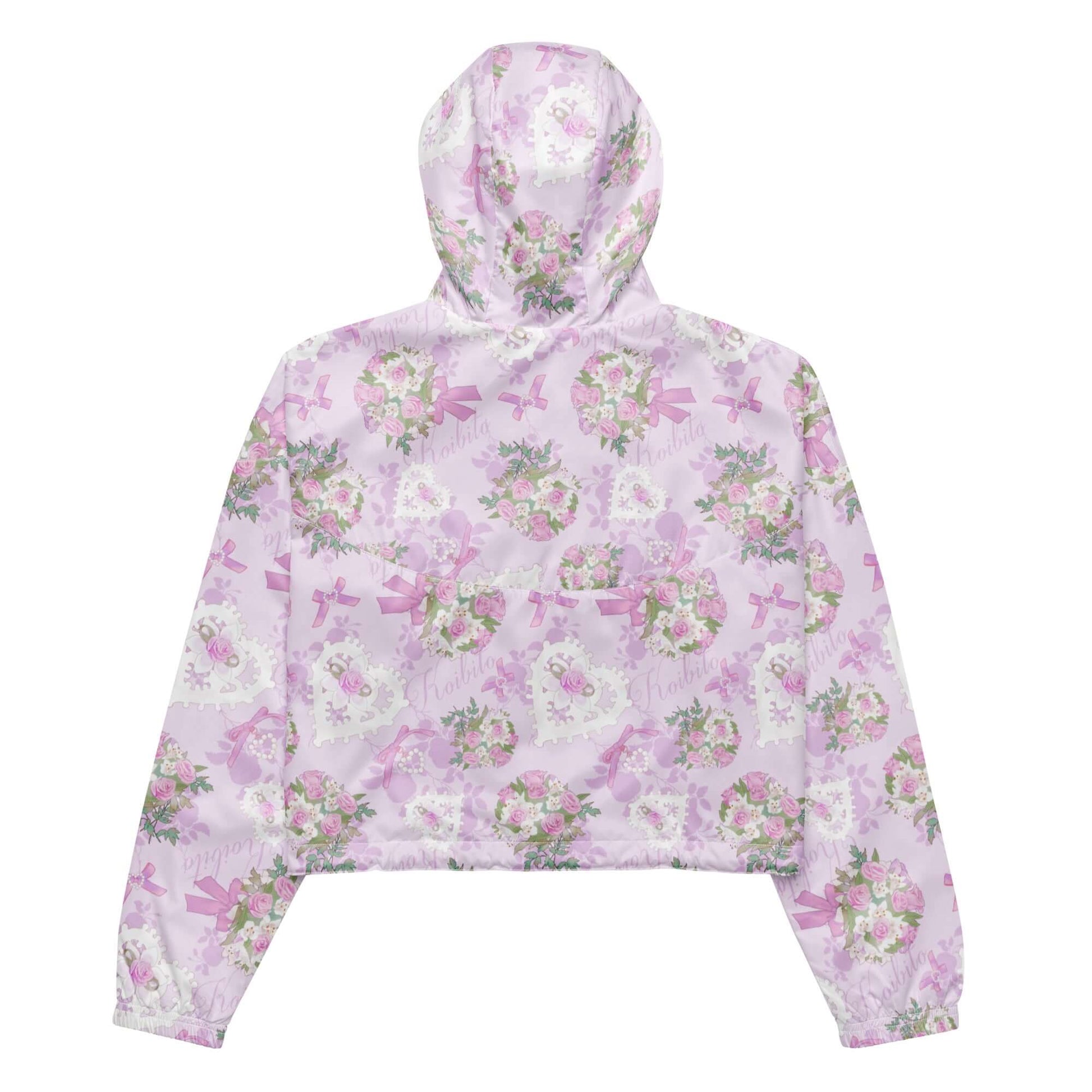 Stylish and waterproof, the Anniversary cropped windbreaker is perfect for hiking adventures and casual outings.