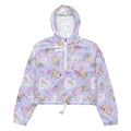Lightweight and stylish, the Anniversary cropped windbreaker features floral patterns and adjustable drawcords for any adventure.
