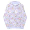 Delicate floral patterns adorn the stylish Anniversary Hoodie, perfect for embracing your shoujo manga fantasies.